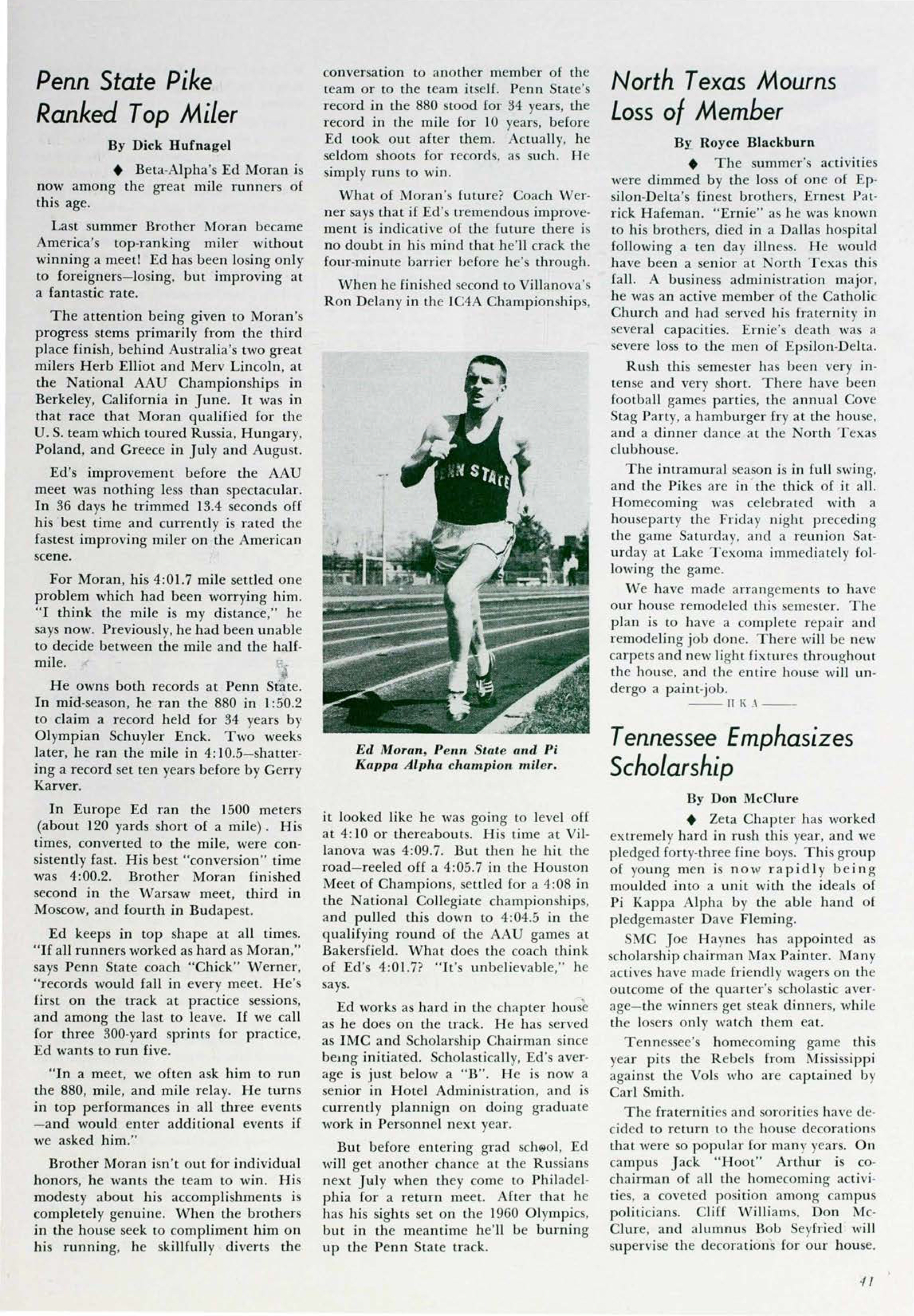 Penn State Pike Ranked Top Miler